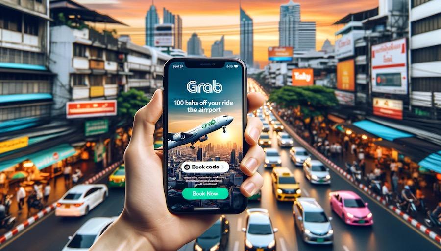 Grab Taxi-App: 100 Baht Rabatt zum Flughafen